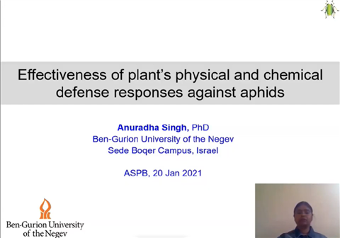 Dr. Anuradha Singh @Plantae Presents Panel - Specialized Metabolites and Defense