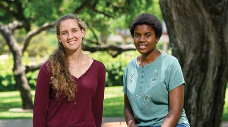 Talitha Kotzé (l) and Grace Mayuni (r) have at the Institute since January