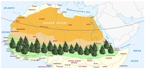 Map of the Sahara Desert