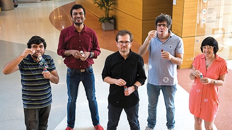 (l-r) Dr. Prashant D. Sonawane, Dr. Sayantan Panda, Dr. Adam Jozwiak, Prof. Asaph Aharoni and Dr. Tali Scherf