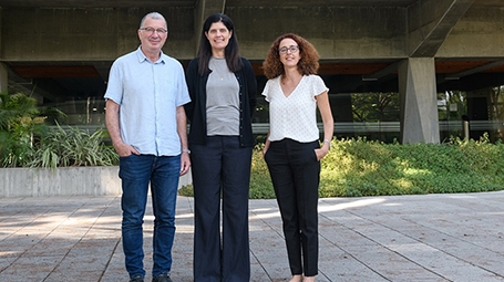 (l-r) Prof. Yossi Nir, Prof. Marta Losada and Dr. Meytal Eran Jona